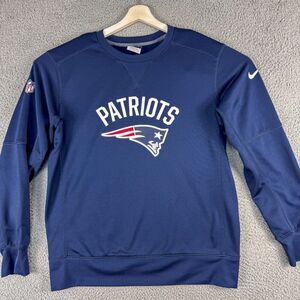 New‎ England Patriots Sweatshirt Mens Large Blue Nike On Field Apparel Outdoor